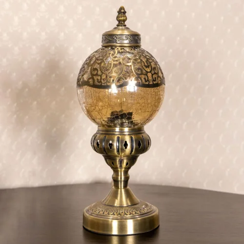 Настольная лампа Каир CL419813 Citilux янтарная 1 лампа, основание бронзовое металл в стиле восточный  фото 6